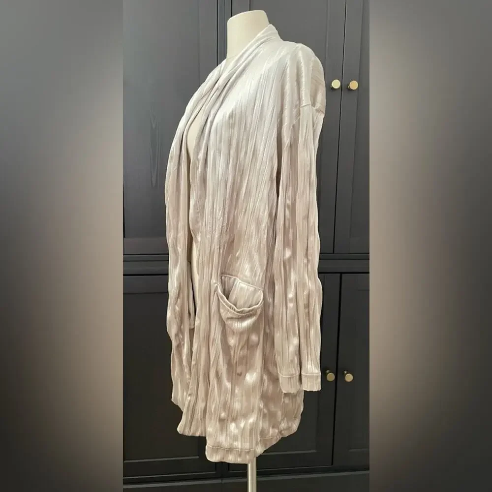 Zara Oversized Party Frock Open Blazer Crinkle Velvet‎ Like Material Size Small